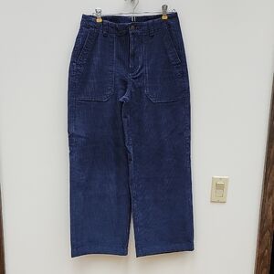 L.L. Bean Wide Leg Pants in Navy Blue